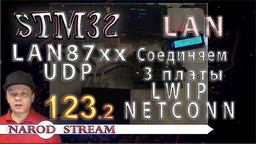 STM LAN87XX. LWIP. NETCONN. UDP. Соединяем три контролера