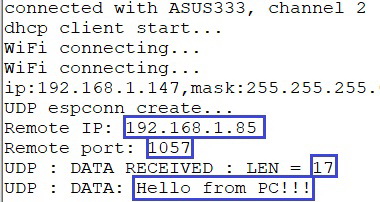 ESP8266 Урок 16. Wi-Fi. STA. UDP Server